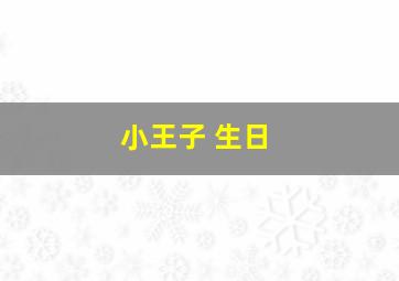 小王子 生日